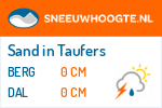 Sneeuwhoogte Sand in Taufers